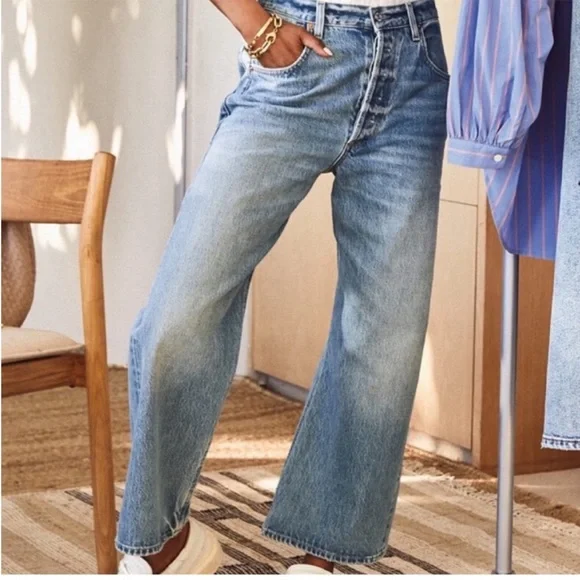 Citizens of Humanity Gaucho Vintage Wide Leg in Sodapop Light Blue Women Sz 31 - Picture 1 of 13